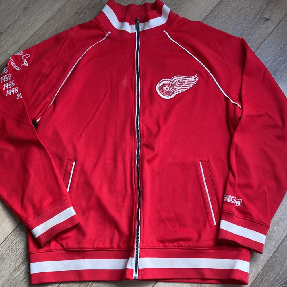 Vintage Detroit Red Wings CCM Stanley Cup Champions Jacket Size X-Large - Picture 2 of 14